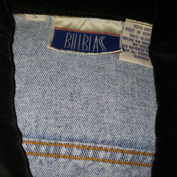 Vintage Bill Blass jean jacket with velvet collar - Picture 3 of 3